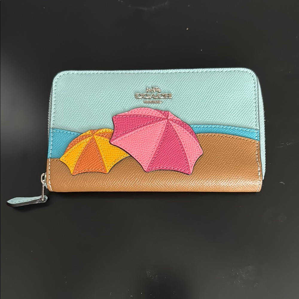 Coach Medium ID Zip Wallet with Umbrella Motif